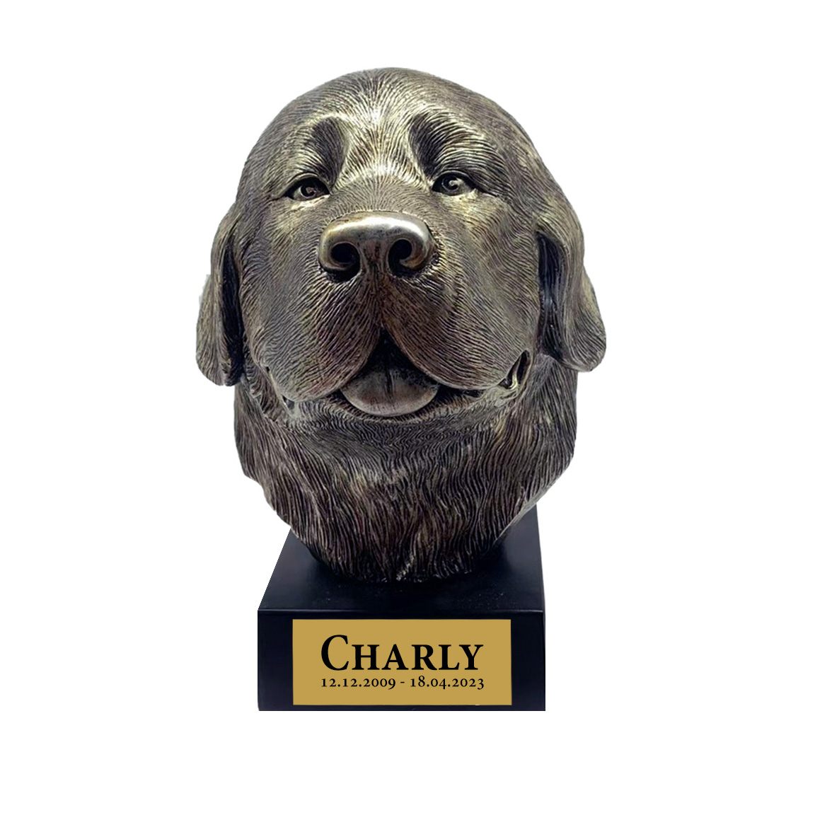 Bronze Hund Statue 06 "Neufundland"